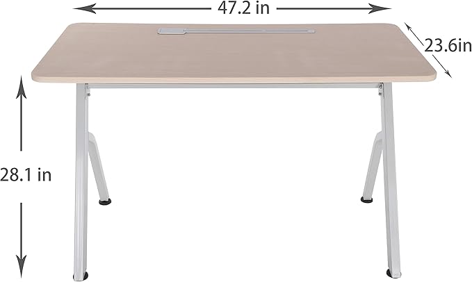 ApexDesk 47 Computer Desk Modern Simple Style Desk for Home Office Study Student Writing Desk - Oak