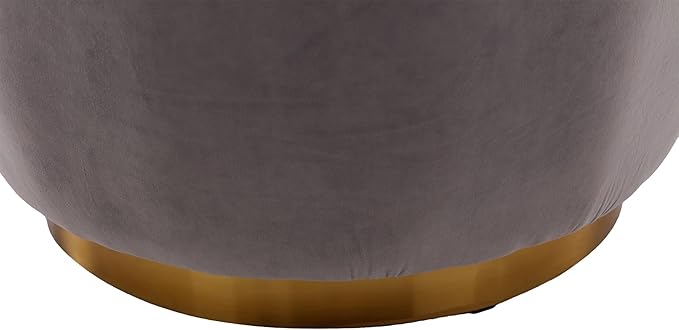 Small Barrel Chair Swivel Barrel Chair with Thicken Backrest Round Accent Chair for Living Room Bedroom Office Comfortable Velvet Fabric Soft High-Density Foam Padding (Gray)