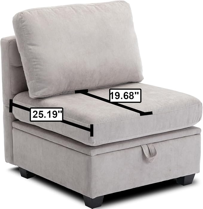asunflower Armrest Couch with Seats Storage Underneath Comfortable Sinlge Couch with Reclining Arms and Back for Living RoomBedroom with Pillows