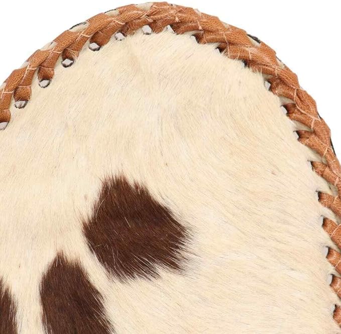 Shy Shy Let’s Touch The Sky Home Decor Genuine Goat Leather Butterfly Arm Chair with Black/Brown White Hair on Cowhide Accent Chair (White and Brown with Rose Gold)