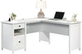 Sauder County Line L-Desk Soft White Finish