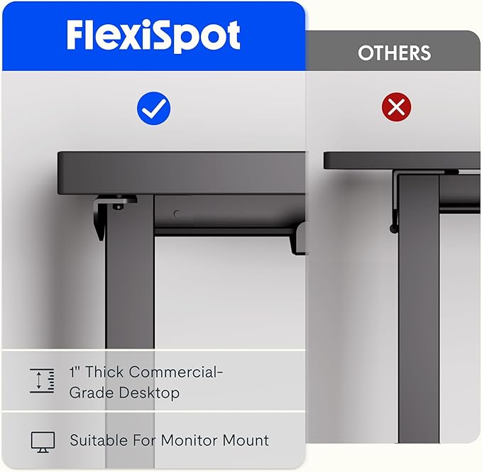 FLEXISPOT L Shaped Standing Desk 63 x 55 Inch Electric Height Adjustable Corner Desk Sit Stand Computer Workstation Preset Controller Home Office Black Frame with Black Top