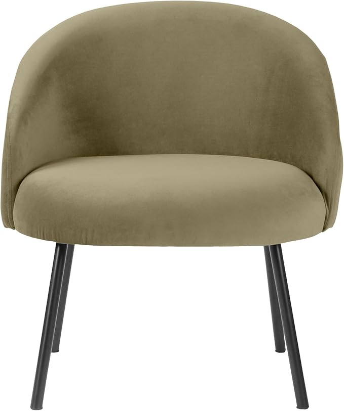 Homepop Home Decor | Upholstered Modern Accent Chair | Accent Chairs for Living Room &amp Bedroom | Decorative Home Furniture Light Sage Green Velvet