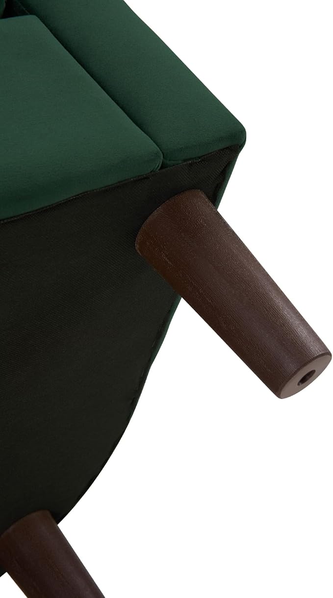 Velvet Accent Chair with Ottoman Modern Barrel Armchair Plush Lounge Chair for Living Room Bedroom Reading Nook 4 Colors (Green)