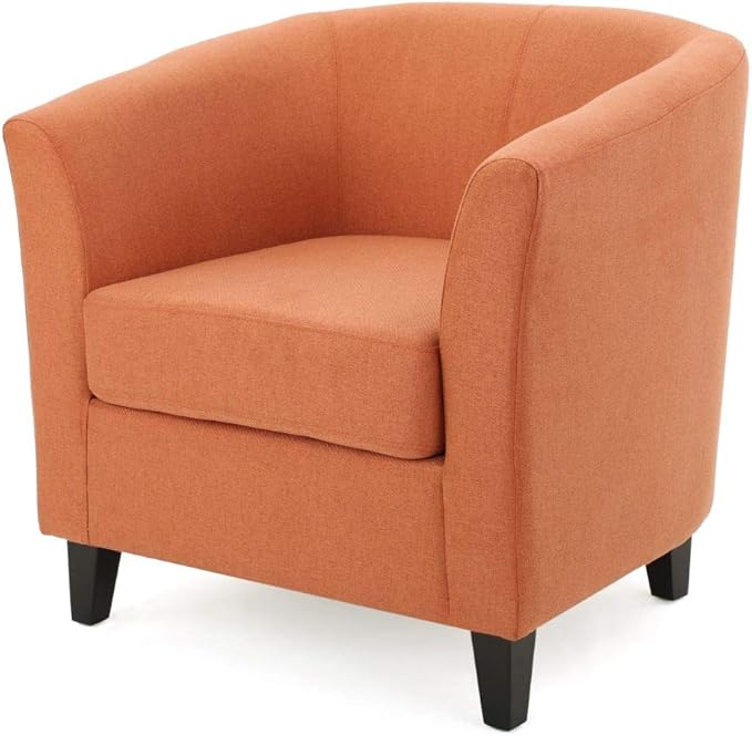Christopher Knight Home Preston Fabric Club Chair Orange