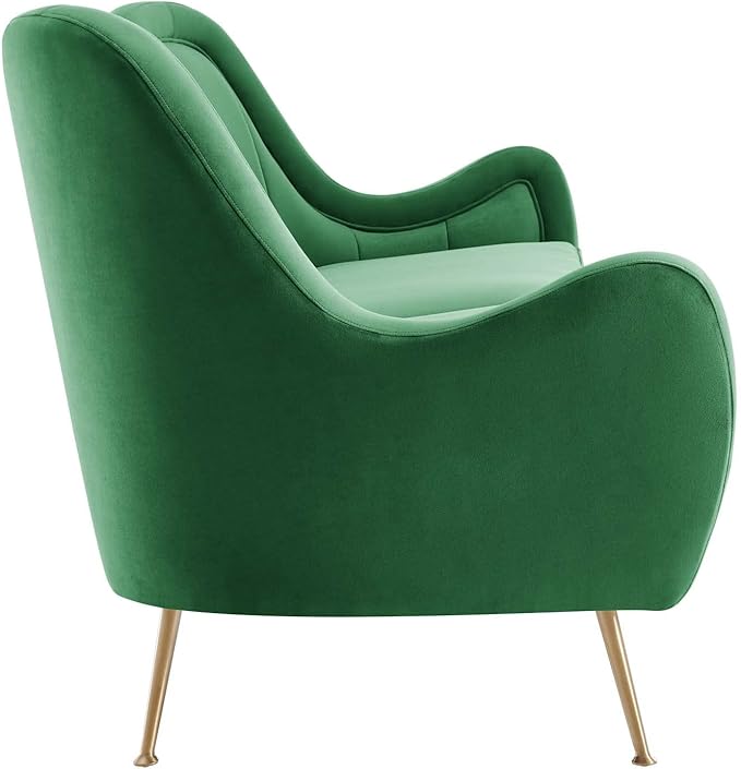 Modway EEI-5874-EME Cheshire Channel Tufted Performance Velvet Sofa Emerald