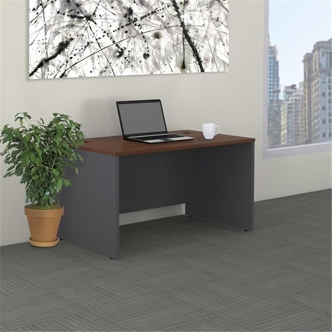 Bush Business Furniture Series C 48W x 30D Shell Desk in Hansen Cherry Office Workstation for Professional Use Compact Desktop Solution for Workspace