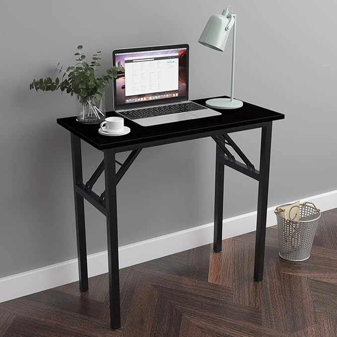 SogesGame 31.5 inches Small Desk Computer Desk for Small Space Small Folding Table Small Writing Desk Compact Desk Foldable Desk No Install