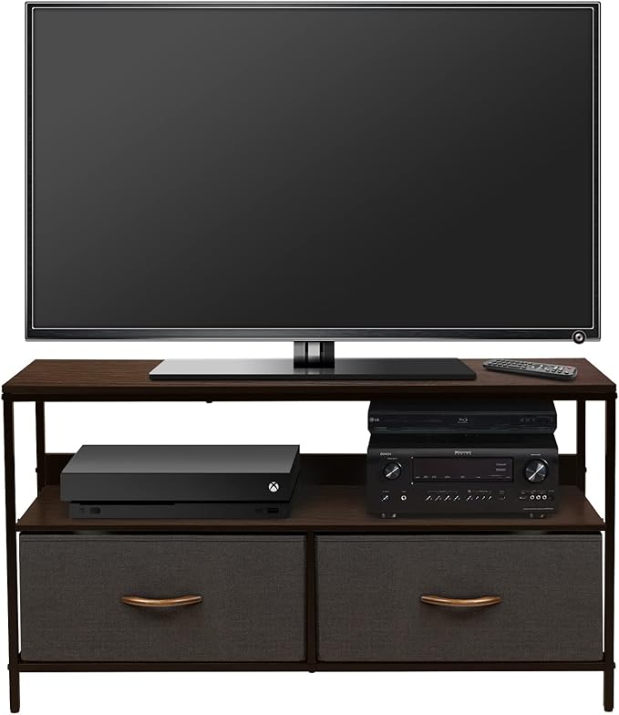 Sorbus TV Stand Dresser with 2 Drawers - Television Riser Chest with Storage - Bedroom Living Room Closet &amp Dorm Furniture