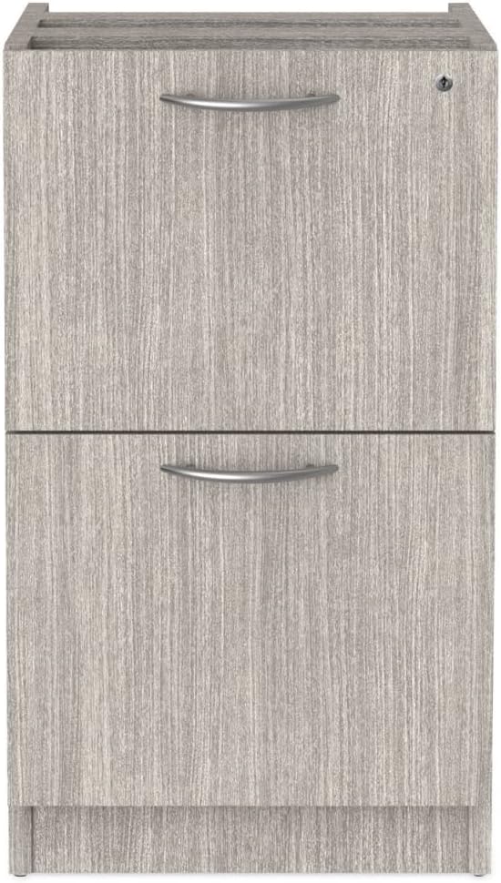 2 Drawers Valencia Series Full Pedestal File Cabinet Gray