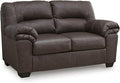 Signature Design by Ashley WalkerPoint Contemporary Loveseat with Removable Cushion Dark Brown