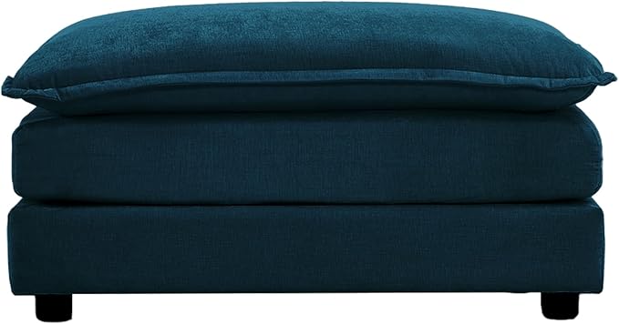 mikibama Chenille Upholstered Couches Ottoman for Modular Sectional Sofa Blue