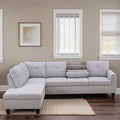 L-Shaped Sectional Sofa Modern Sectional Couches Home Sofas for Living Room with Movable Chaise Modular Living Room Sets Furniture for Apartment Bedroom &amp Office Grey White