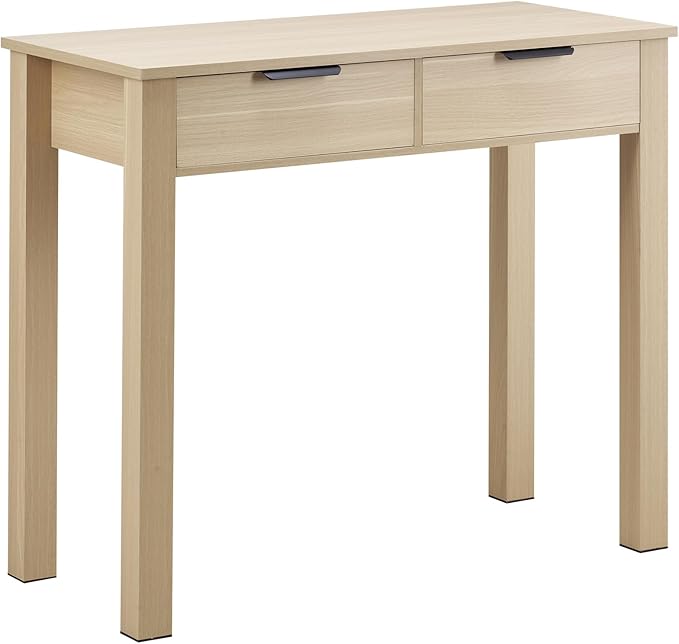 VEVOR Small Desk with Drawers Wooden Table for Home Office Small Computer Desk with Storage Vanity Desk with Drawers Study Table for Adults/Students for Drawing Reading Writing Light Wood