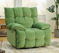 Dozzy Oversized Rocker Recliner ChairOverstuffed Rocking Chair Soft Padded Headrest and Armrest Manual Recliner Extra Large Living Room Chair Up to 350 LBS Power Green