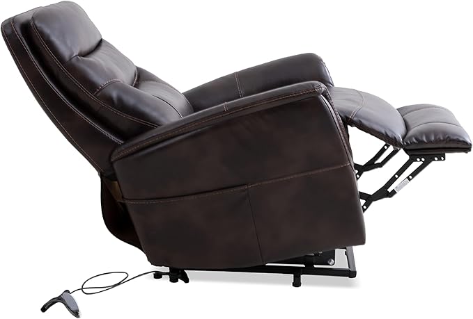 Parker Living Gemini - Truffle Power Lift Recliner with Articulating Headrest Living Room Chair Electric Recliner Chair for Adults Upholstery 90% Polyester 10% PU