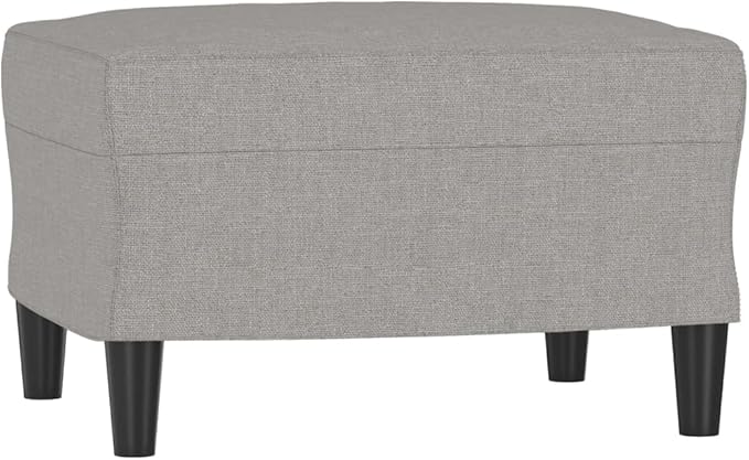 vidaXL Sofa Chair with Footstool Light Grey