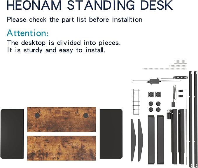 55” Electric Desk – Modern Height Adjustable Workstation with Quiet Motorfor Office or Studio