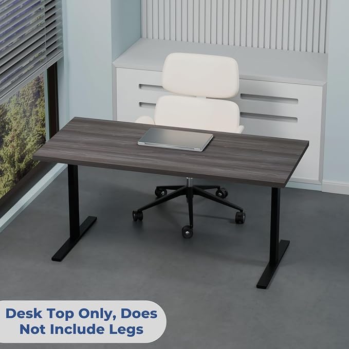 OfficeSimpli 60 x 30 Inch Desk Top Made in USA Replacement Table Top for Sit-to-Stand Adjustable Desk Frame Countertop Workbench for Home and Office (Desk Top only) - Iconic Maple Long Grain