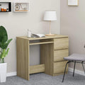 35.4 Computer Desk Computer Workstation with 3 Drawers Study Writing Home Office Desk Modern Chipboard Multipurpose Desk Easy Assemble 35.4x17.7x29.9