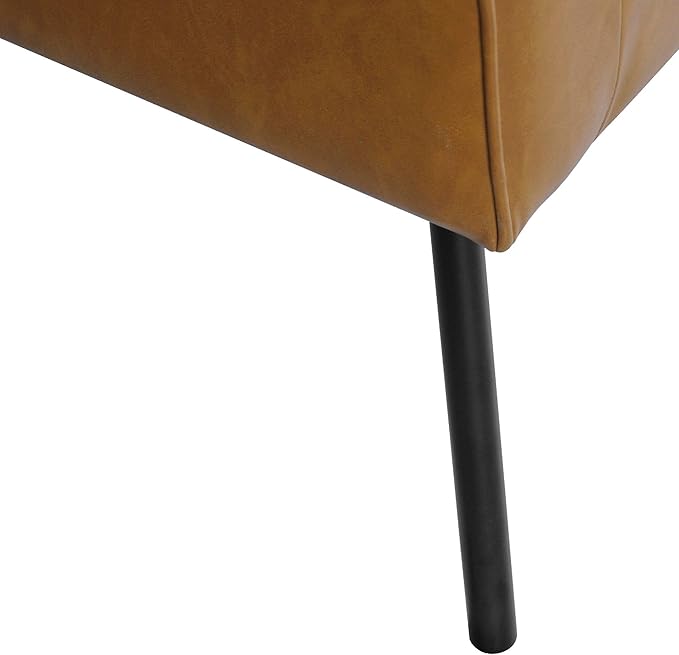 HomePop Modern Faux Leather Modern Accent Chair