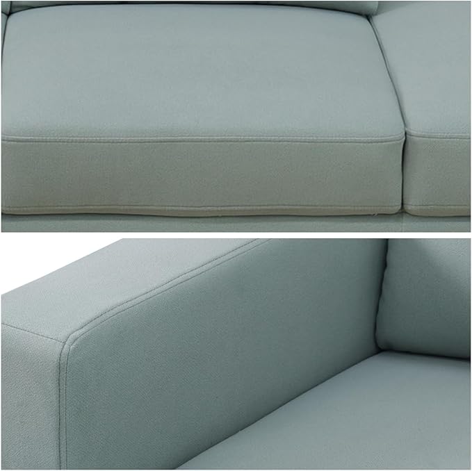Sectional Sofas for Living Room Furniture Sets 4-Seat Modular Sectional Sofa with Armrests High Elastic Sponge Filled L Shaped Couch for Apartment Green