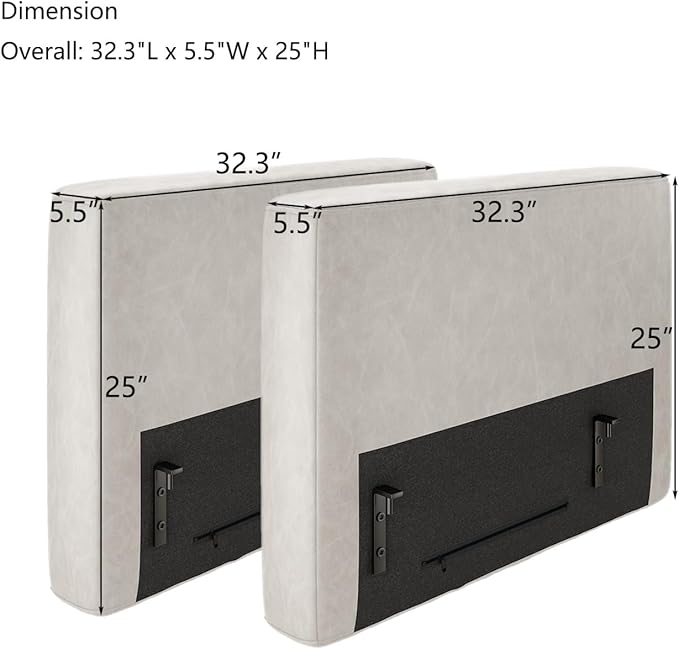 EASE MOOSE Armrest Module for Modular Sectional Sofa Faux Leather Side Armrests for Convertible Sectional Modular Sofa Couch