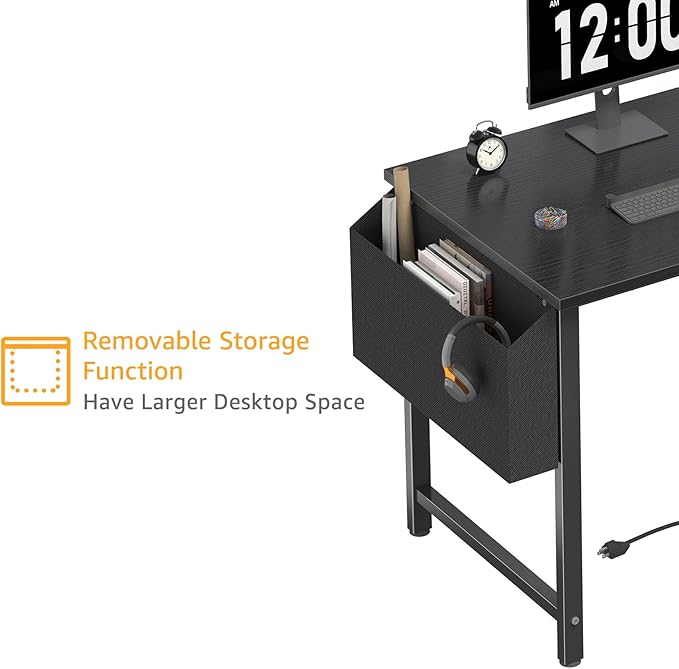 DLisiting Small L Shaped Gaming Desk with Shelves 40 Inch Small Corner Computer Gaming Desk for Boys Teens Bedroom Study Work PC Desks for Home Office Bedroom Black
