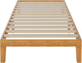 DUMOS Solid Wood Bed Frame Twin Size Bed Base with Wood Slat Support Sturdy Stylish &amp Noise-Free Design No Box Spring Needed Easy Assembly 12 in Natural Pine