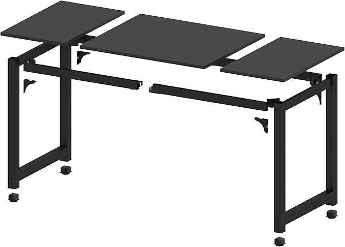 NSdirectModern Computer Desk 63 inch Large Office Desk Writing Study Table for Home Office Desk Workstation Wide Metal Sturdy Frame Thicker Steel Legs Black.