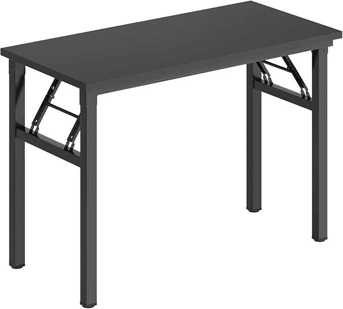 SDHYL 39 inchesNo Assembly Foldable Computer Desk for Home Office Workstation Study and Writing Black