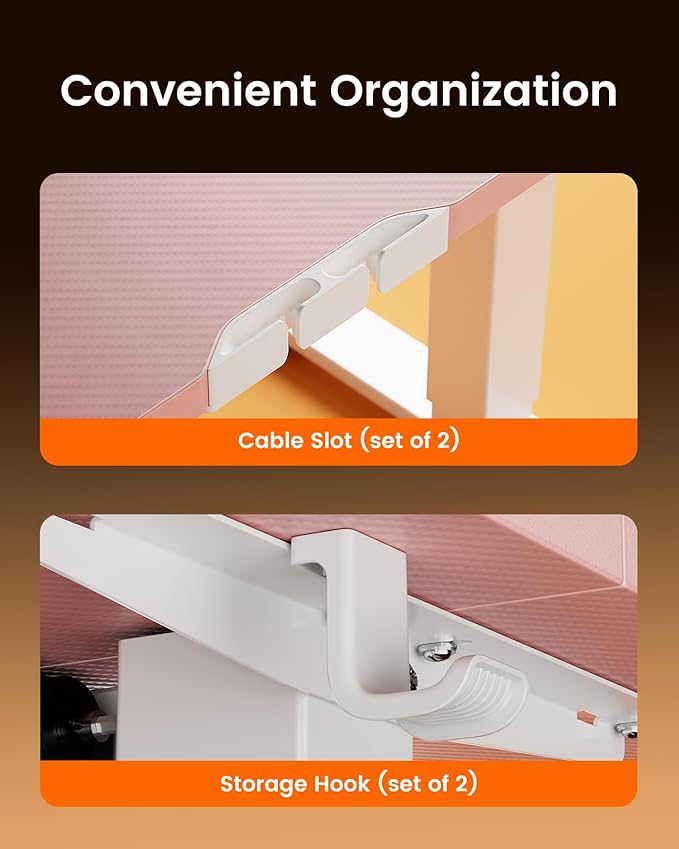 ErGear Height Adjustable Electric Standing Desk 55 x 28 Inches Sit Stand up Desk Memory Computer Home Office Desk Pink