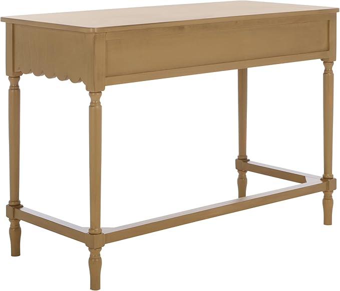 SAFAVIEH Home Collection Haven Farmhouse Country Cottage Desert Brown 2-Drawer Desk Console Table for Entryway Living Room Home Office