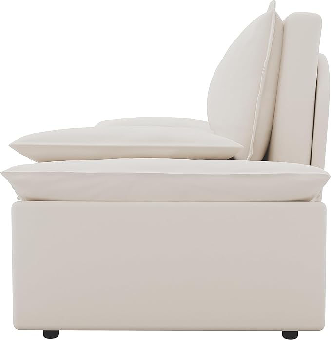 Pull Out Sofa Bed Queen 3 in 1 Convertible Sleeper Sofa Couch with Pullout Bed Comfy Futon Sofa cama moderno Velvet Recliner Loveseat for Living Room Apartment Small Space 73.2 Beige