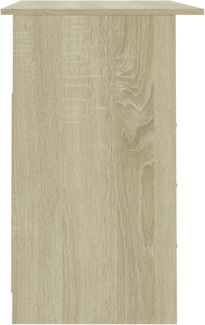qiangxing Desk with Drawers Modern Desk with Drawers Simple Solid Wood Desk with Drawer for Office Home Basic Desk Small Desk with Drawers Desk with Drawe Sonoma Oak 43.3x19.7x29.9 Engineered Wood