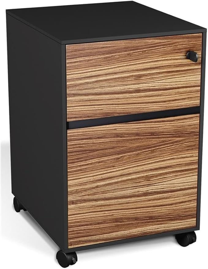 Unique Furniture Mobile Pedestal Zebrano