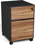 Unique Furniture Mobile Pedestal Zebrano