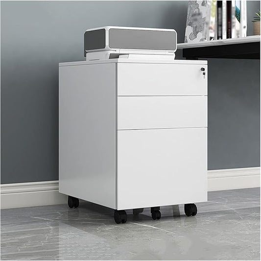 HASMI Filing Cabinet Metal Cabinet File Cabinet Low Cabinet Office Data File Activity Storage Three Drawer Cabinet with Lock Cabinet Storage Cabinet (Size : 1)