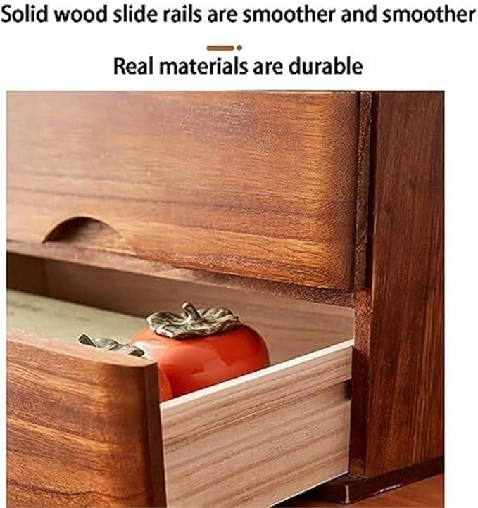 Solid Wood Desktop Drawer File Cabinet Office Storage Organizer for Computer Files and Supplies Single Color - 4-Drawer Version(2)