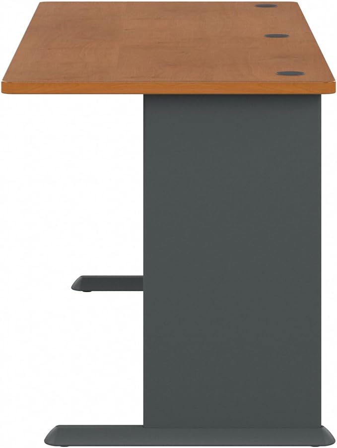 Bush Business Furniture Series A 72W Desk in Natural Cherry and Slate Large Workstation for Home or Professional Workspace Desktop Solution for Office Use