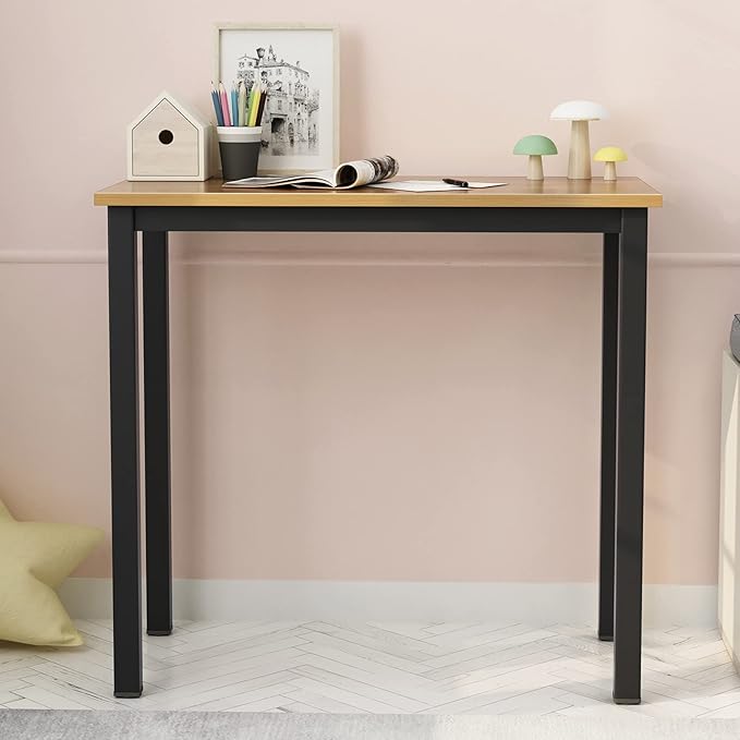 soges 31.5 inches Small Desk Writing Study Worksation for Home Office Computer DeskTeak YL-AC3-80TB