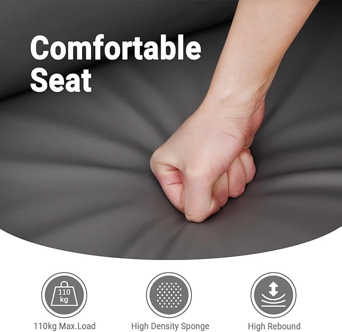 vidaXL Leather Massage Recliner Chair for Living Room Home Theater 6-Point Vibration Massage Adjustable Back &amp Footrest Side Pocket Cream