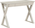 OSP Home Furnishings Marna Modern Writing Home Office Desk with Drawer Weathered White Finish