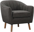 Lexicon Cutler Fabric Upholstered Accent Chair in Charcoal