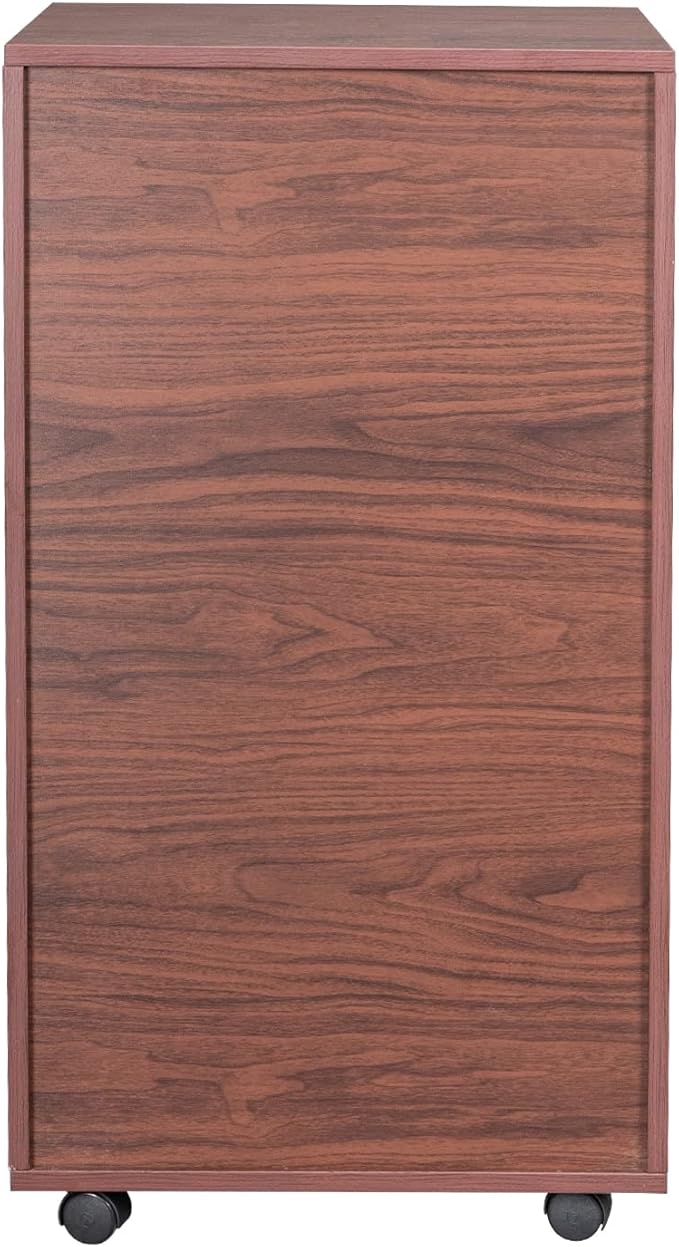 Wooden Filing Cabinet 7/6/5 Drawers MDF Dark Walnut Color/Gray/White for Home Office Furniture Filing Cabinet (Color : 5-Drawer Dark Walnut) (5 drawer Dark Walnut)