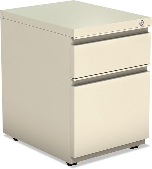 Alera ALE Two-Drawer Metal Pedestal Box File w/Full Length Pull 14 7/8w x 19 1/8d Putty