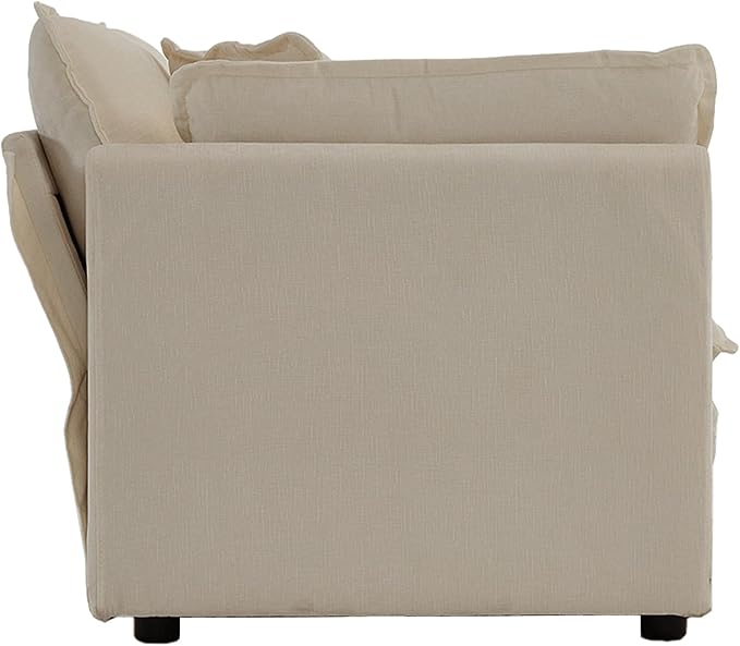 41.4 Chenille Oversized Accent Cloud Couch Modern Luxury Arm Chair with Pillow for Living Room Bedroom Apartment Office Light Coffee