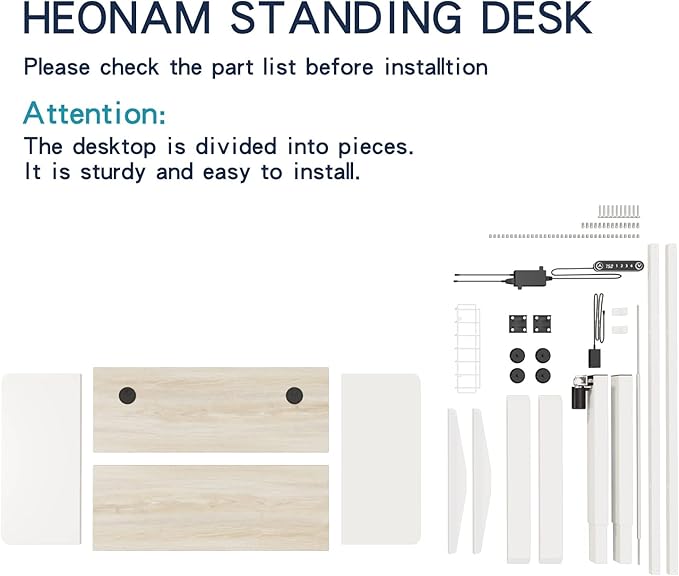 55” Electric Desk – Modern Height Adjustable Workstation with Quiet Motorfor Office or Studio
