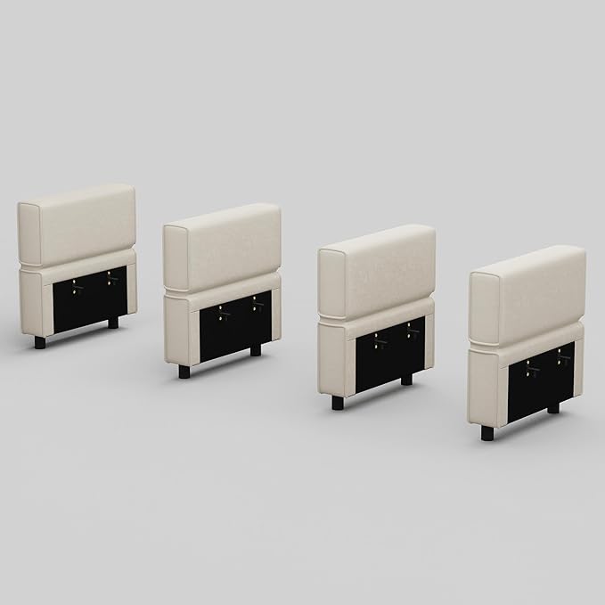 Belffin Modular Sectional Sofa Armrest Backrest Module for Sectional Couch Side Part Armrest/Backrest (Set of 4) Velvet Grey