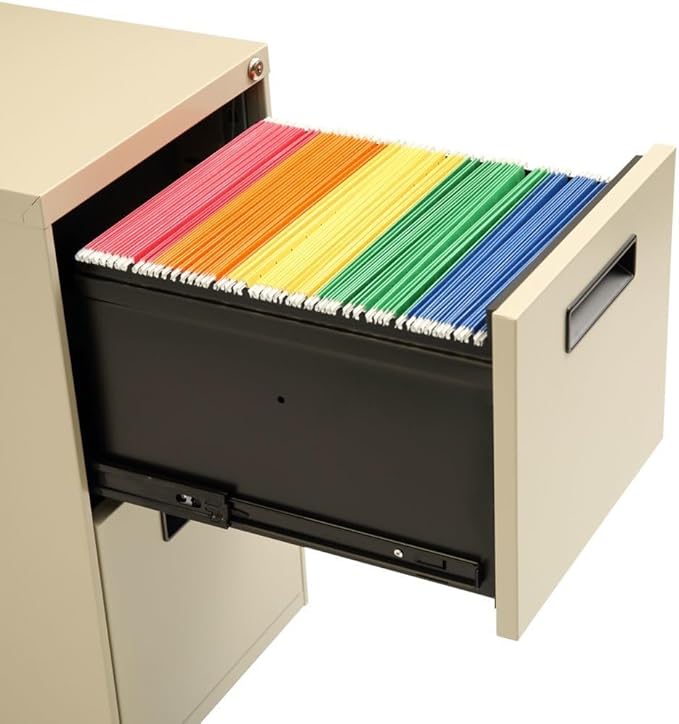 Alera PAFFPY Two-Drawer Metal Pedestal File 14 7/8w x 19-1/8d x 27-3/4h Putty